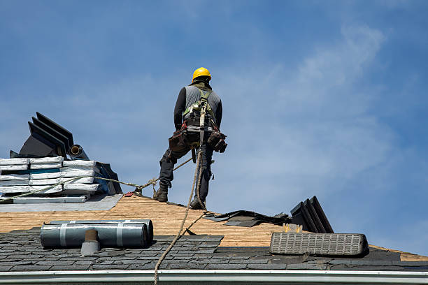 Professional Storm Damage Roof Repair technician working in Hudson, NH